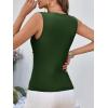 imageCicy Bell Womens Ribbed Tank Tops Fitted Summer Dressy Casual Sleeveless Shirts Cute Crew Neck Basic TeeArmy Green