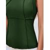 imageCicy Bell Womens Ribbed Tank Tops Fitted Summer Dressy Casual Sleeveless Shirts Cute Crew Neck Basic TeeArmy Green