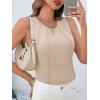 imageCicy Bell Womens Ribbed Tank Tops Fitted Summer Dressy Casual Sleeveless Shirts Cute Crew Neck Basic TeeBeige