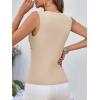 imageCicy Bell Womens Ribbed Tank Tops Fitted Summer Dressy Casual Sleeveless Shirts Cute Crew Neck Basic TeeBeige