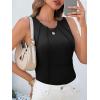 imageCicy Bell Womens Ribbed Tank Tops Fitted Summer Dressy Casual Sleeveless Shirts Cute Crew Neck Basic TeeBlack