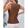 imageCicy Bell Womens Ribbed Tank Tops Fitted Summer Dressy Casual Sleeveless Shirts Cute Crew Neck Basic TeeBrown