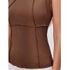 imageCicy Bell Womens Ribbed Tank Tops Fitted Summer Dressy Casual Sleeveless Shirts Cute Crew Neck Basic TeeBrown