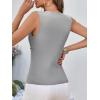 imageCicy Bell Womens Ribbed Tank Tops Fitted Summer Dressy Casual Sleeveless Shirts Cute Crew Neck Basic TeeGrey