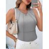 imageCicy Bell Womens Ribbed Tank Tops Fitted Summer Dressy Casual Sleeveless Shirts Cute Crew Neck Basic TeeGrey