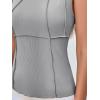 imageCicy Bell Womens Ribbed Tank Tops Fitted Summer Dressy Casual Sleeveless Shirts Cute Crew Neck Basic TeeGrey