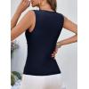 imageCicy Bell Womens Ribbed Tank Tops Fitted Summer Dressy Casual Sleeveless Shirts Cute Crew Neck Basic TeeNavy