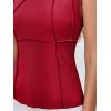 imageCicy Bell Womens Ribbed Tank Tops Fitted Summer Dressy Casual Sleeveless Shirts Cute Crew Neck Basic TeeRed