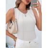 imageCicy Bell Womens Ribbed Tank Tops Fitted Summer Dressy Casual Sleeveless Shirts Cute Crew Neck Basic TeeWhite