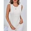 imageCicy Bell Womens Ribbed Tank Tops Fitted Summer Dressy Casual Sleeveless Shirts Cute Crew Neck Basic TeeWhite