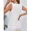 imageCicy Bell Womens Ribbed Tank Tops Fitted Summer Dressy Casual Sleeveless Shirts Cute Crew Neck Basic TeeWhite