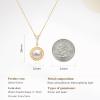 imageCicy Bell Womens Simulated Pearl Necklace Platinum Plated Cubic Zirconia 10mm Shell Pearl Elegant Pendant Necklace for Gifts 177 with 2 ExtenderGold