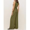 imageCicy Bell Womens Vest Sets Summer 2 Piece Outfits Button Crop Blazer Vest and Wide Leg Pant SuitsArmy Green