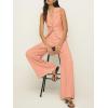 imageCicy Bell Womens Vest Sets Summer 2 Piece Outfits Button Crop Blazer Vest and Wide Leg Pant SuitsPink