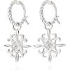 imageCicy Bell 18k Gold Plated Dangle Earrings for Women Princess Cubic Zirconia Trendy Chunky Twist Drop EarringsStyle AWhite Gold