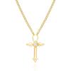 imageCicy Bell 18k Gold Plated Necklace for Women Princess Cubic Zirconia Dainty Pendant Necklace Trend Jewelry Gift 177quot  19quot ExtenderStyle DYellow Gold