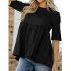 imageCicy Bell Women Summer Babydoll Tops Oversized Short Sleeve Peplum Tunic T Shirt Casual Loose Fit BlouseBlack