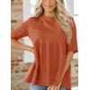 imageCicy Bell Women Summer Babydoll Tops Oversized Short Sleeve Peplum Tunic T Shirt Casual Loose Fit BlouseBrick Red