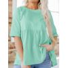 imageCicy Bell Women Summer Babydoll Tops Oversized Short Sleeve Peplum Tunic T Shirt Casual Loose Fit BlouseLight Green