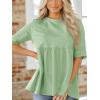 imageCicy Bell Women Summer Babydoll Tops Oversized Short Sleeve Peplum Tunic T Shirt Casual Loose Fit BlouseOlive Green