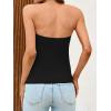 imageCicy Bell Womens Bow Strapless Tube Tops Cropped Summer Cute Fitted Y2K Going Out Bandeau Tank Tops Backless Corset ShirtsBlackwhite