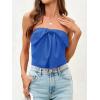 imageCicy Bell Womens Bow Strapless Tube Tops Cropped Summer Cute Fitted Y2K Going Out Bandeau Tank Tops Backless Corset ShirtsRoyal Blue