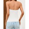 imageCicy Bell Womens Bow Strapless Tube Tops Cropped Summer Cute Fitted Y2K Going Out Bandeau Tank Tops Backless Corset ShirtsWhiteblack