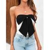 imageCicy Bell Womens Bow Strapless Tube Tops Cropped Summer Cute Fitted Y2K Going Out Bandeau Tank Tops Backless Corset ShirtsWhiteblack