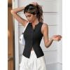 imageCicy Bell Womens Button Down Tank Tops Summer Sleeveless Vest Tops Trendy Ribbed Fitted Going Out ShirtsBlack