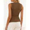 imageCicy Bell Womens Button Down Tank Tops Summer Sleeveless Vest Tops Trendy Ribbed Fitted Going Out ShirtsCoffee