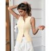 imageCicy Bell Womens Button Down Tank Tops Summer Sleeveless Vest Tops Trendy Ribbed Fitted Going Out ShirtsOffwhite