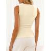 imageCicy Bell Womens Button Down Tank Tops Summer Sleeveless Vest Tops Trendy Ribbed Fitted Going Out ShirtsOffwhite