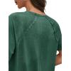 imageCicy Bell Womens Short Sleeve Tunic Tops Summer Crew Neck Side Split T Shirts Casual Loose Fit Basic Tees ShirtsDark Green