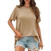 imageCicy Bell Womens Short Sleeve Tunic Tops Summer Crew Neck Side Split T Shirts Casual Loose Fit Basic Tees ShirtsKhaki