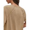 imageCicy Bell Womens Short Sleeve Tunic Tops Summer Crew Neck Side Split T Shirts Casual Loose Fit Basic Tees ShirtsKhaki