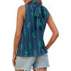 imageCicy Bell Womens Summer Halter Tank Tops Cute Bow Print High Neck Sleeveless Shirts Casual Loose Fit Flowy BlouseDark Navy