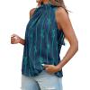 imageCicy Bell Womens Summer Halter Tank Tops Cute Bow Print High Neck Sleeveless Shirts Casual Loose Fit Flowy BlouseDark Navy