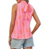imageCicy Bell Womens Summer Halter Tank Tops Cute Bow Print High Neck Sleeveless Shirts Casual Loose Fit Flowy BlousePink