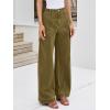 imageCicy Bell Womens Wide Leg Jeans High Waisted Stretchy Pleated Baggy Loose Denim Casual Pants with PocketsArmy Green