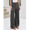 imageCicy Bell Womens Wide Leg Jeans High Waisted Stretchy Pleated Baggy Loose Denim Casual Pants with PocketsGrey