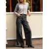 imageCicy Bell Womens Wide Leg Jeans High Waisted Stretchy Pleated Baggy Loose Denim Casual Pants with PocketsGrey