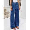 imageCicy Bell Womens Wide Leg Jeans High Waisted Stretchy Pleated Baggy Loose Denim Casual Pants with PocketsNavy