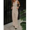 imageCicy Bell Womens 2 Piece Outfits Crop Vest and Wide Leg Suit Pants Sets V Neck Blazer SuitApricot