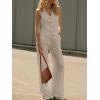 imageCicy Bell Womens 2 Piece Outfits Crop Vest and Wide Leg Suit Pants Sets V Neck Blazer SuitApricot
