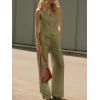imageCicy Bell Womens 2 Piece Outfits Crop Vest and Wide Leg Suit Pants Sets V Neck Blazer SuitArmy Green