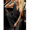 imageCicy Bell Womens 2 Piece Outfits Crop Vest and Wide Leg Suit Pants Sets V Neck Blazer SuitBlack