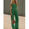 imageCicy Bell Womens 2 Piece Outfits Crop Vest and Wide Leg Suit Pants Sets V Neck Blazer SuitDark Green