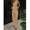 imageCicy Bell Womens 2 Piece Outfits Crop Vest and Wide Leg Suit Pants Sets V Neck Blazer SuitKhaki