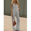 imageCicy Bell Womens 2 Piece Outfits Crop Vest and Wide Leg Suit Pants Sets V Neck Blazer SuitLight Grey