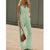 imageCicy Bell Womens 2 Piece Outfits Crop Vest and Wide Leg Suit Pants Sets V Neck Blazer SuitMint Color
